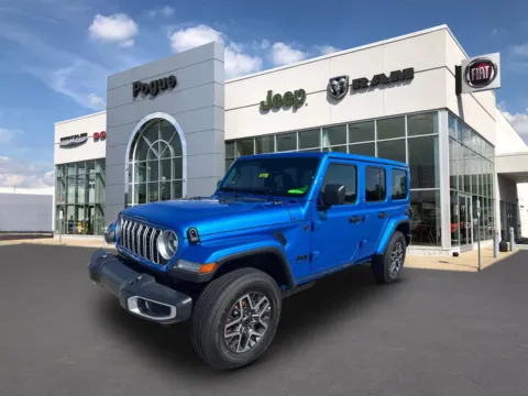 Blue 2026 Jeep Wrangler WRANGLER 4-DOOR SAHARA for sale in Powderly, KY