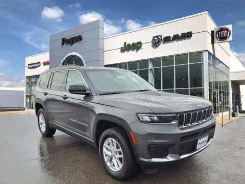 Gray 2025 Jeep Grand Cherokee GRAND CHEROKEE L LAREDO X 4X4 for sale in Powderly, KY