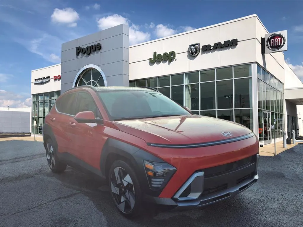 Orange 2024 Hyundai Kona Limited for sale in Powderly, KY
