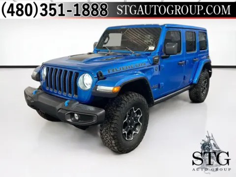 Blue 2022 Jeep Wrangler 4xe Unlimited Rubicon for sale in Chandler, AZ