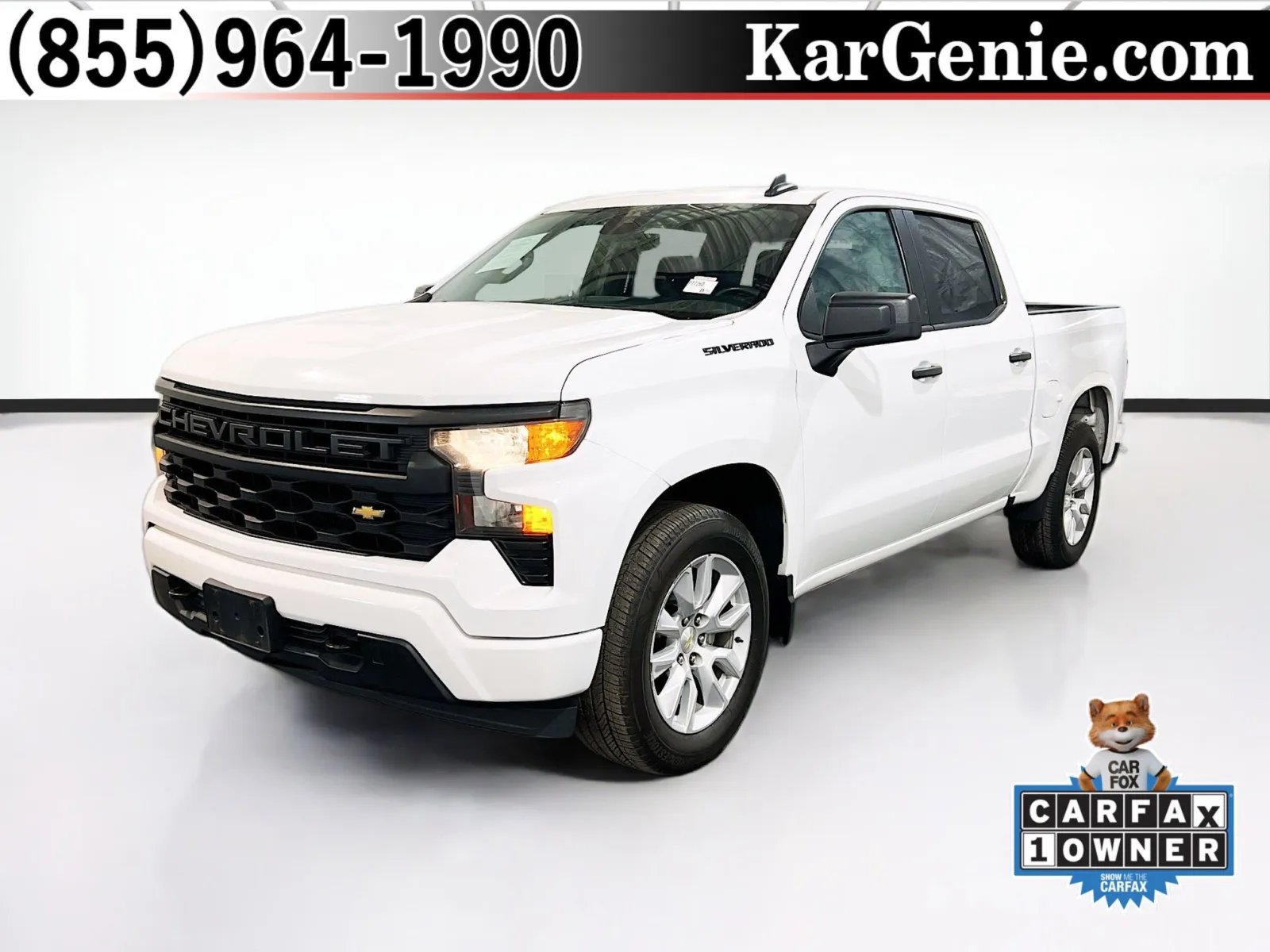 White 2022 Chevrolet Silverado 1500 Custom for sale in Chandler, AZ