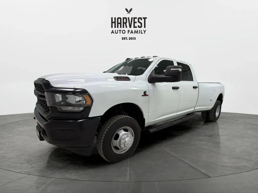 White 2023 Ram 3500 Crew Cab Tradesman Pickup 4D 8 ft for sale in Wahoo, NE
