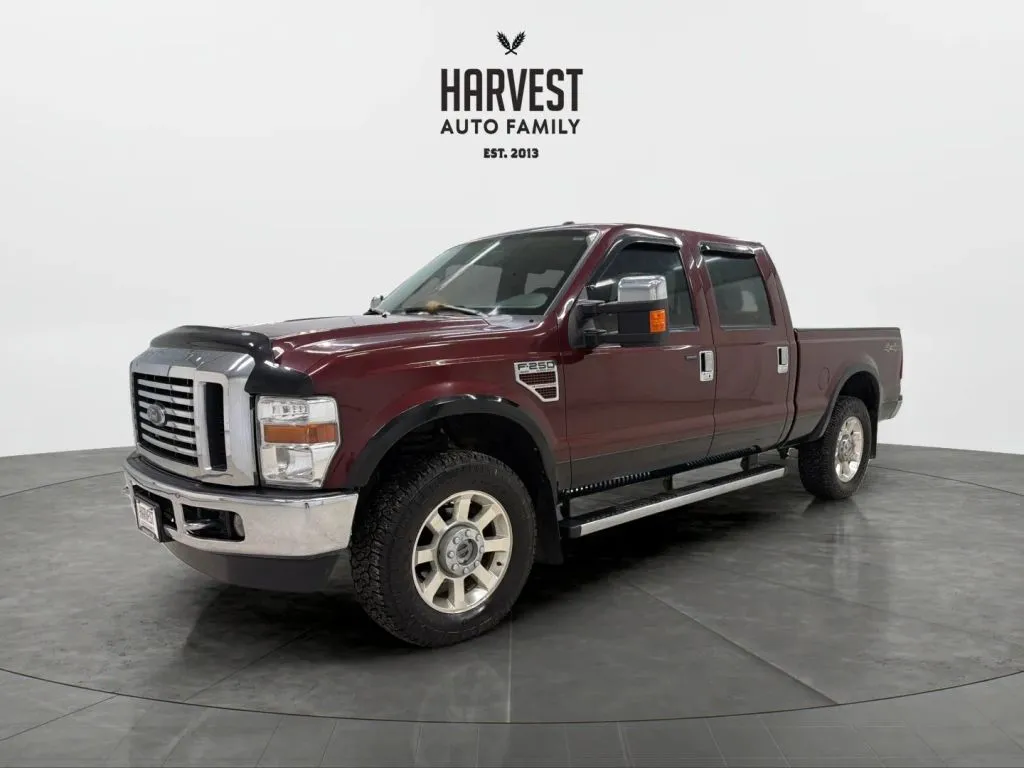 Red 2009 Ford F250 Super Duty Crew Cab Lariat Pickup 4D 6 3/4 ft for sale in Wahoo, NE