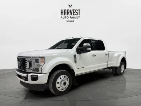 White 2021 Ford F450 Super Duty Crew Cab Platinum Pickup 4D 8 ft for sale in Wahoo, NE