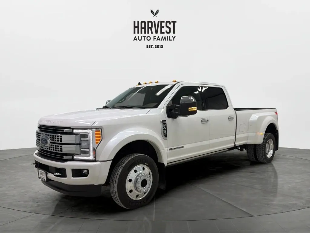White 2019 Ford F450 Super Duty Crew Cab Platinum Pickup 4D 8 ft for sale in Wahoo, NE