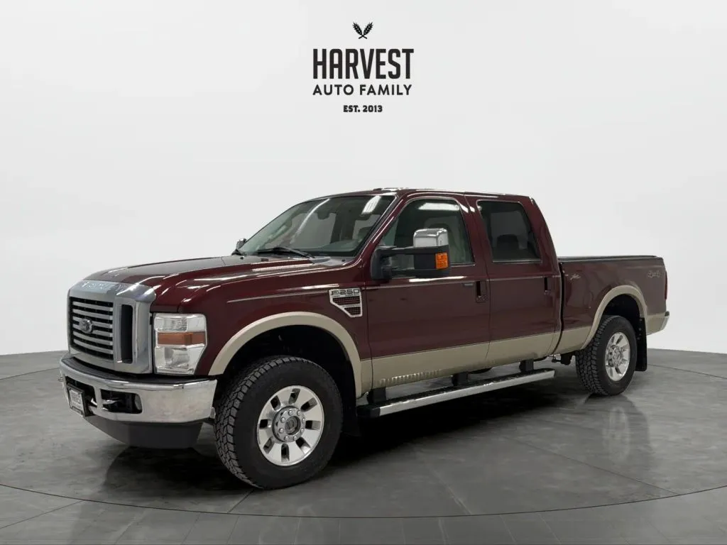 Red 2010 Ford F250 Super Duty Crew Cab Lariat Pickup 4D 8 ft for sale in Wahoo, NE