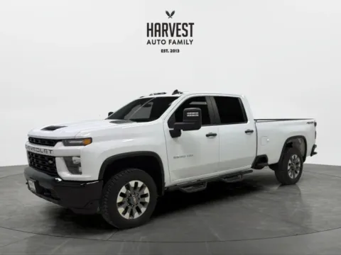 White 2021 Chevrolet Silverado 2500 HD Crew Cab Custom Pickup 4D 8 ft for sale in Wahoo, NE