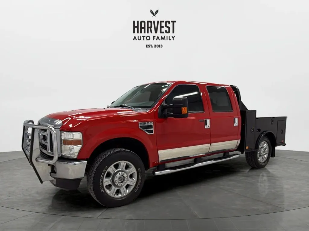 Red 2010 Ford F350 Super Duty Crew Cab Lariat Pickup 4D 6 3/4 ft for sale in Wahoo, NE