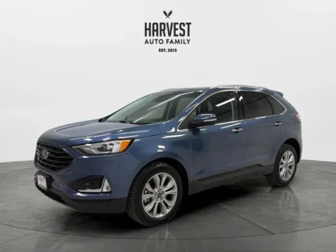 Blue 2019 Ford Edge Titanium Sport Utility 4D for sale in Wahoo, NE