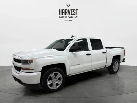 White 2018 Chevrolet Silverado 1500 Crew Cab Custom Pickup 4D 5 3/4 ft for sale in Wahoo, NE