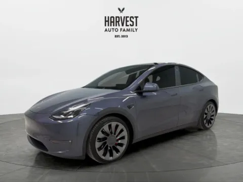 Gray 2022 Tesla Model Y Performance Sport Utility 4D for sale in Wahoo, NE