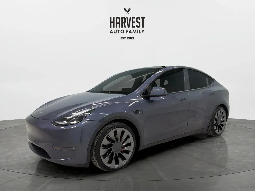 Gray 2022 Tesla Model Y Performance Sport Utility 4D for sale in Wahoo, NE