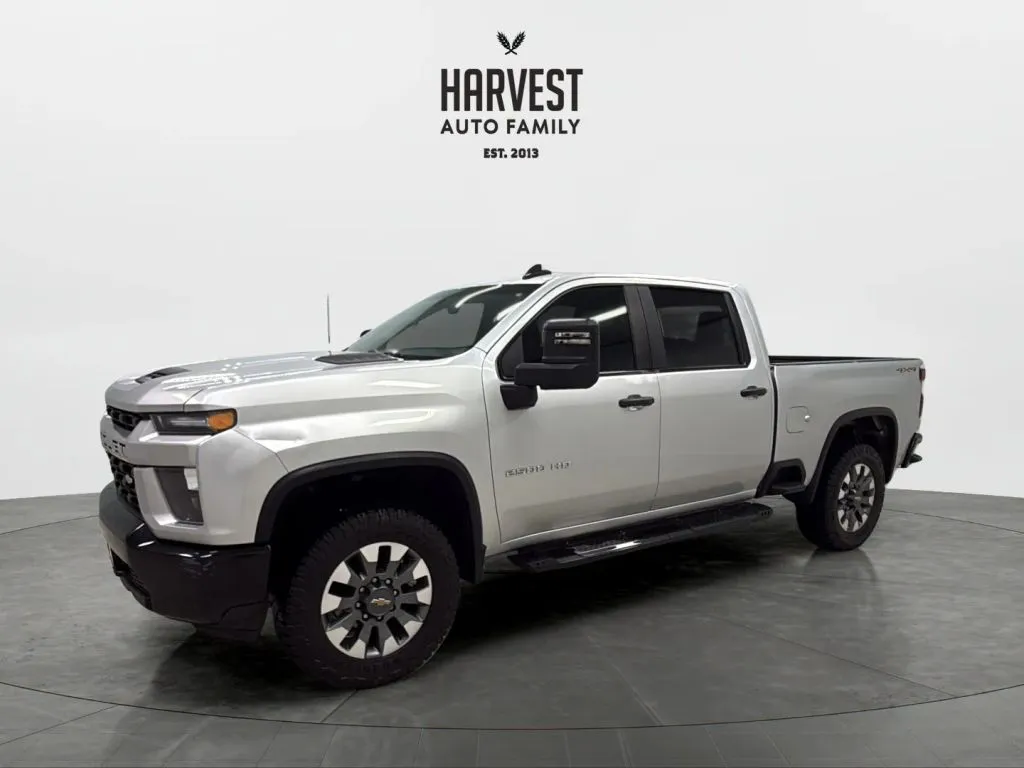 Silver 2021 Chevrolet Silverado 2500 HD Crew Cab Custom Pickup 4D 6 1/2 ft for sale in Wahoo, NE