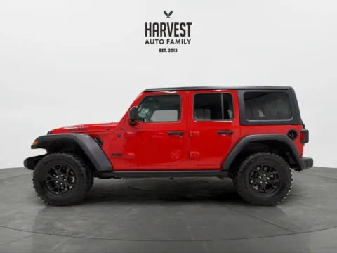 Photos of 2025 Jeep Wrangler 4 Door Willys Sport Utility 4D for sale in Wahoo, NE at Harvest Auto Family