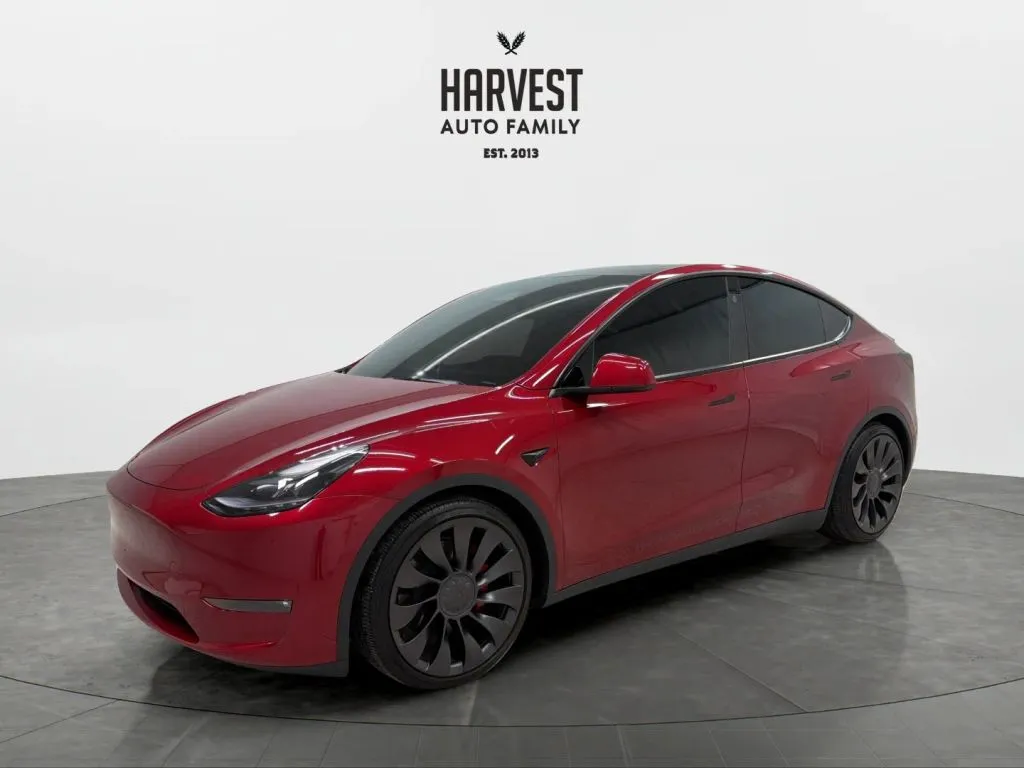 Red 2024 Tesla Model Y Performance Sport Utility 4D for sale in Wahoo, NE