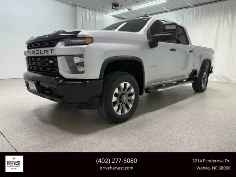 Silver 2022 Chevrolet Silverado 2500 HD Crew Cab Custom Pickup 4D 6 1/2 ft for sale in Wahoo, NE