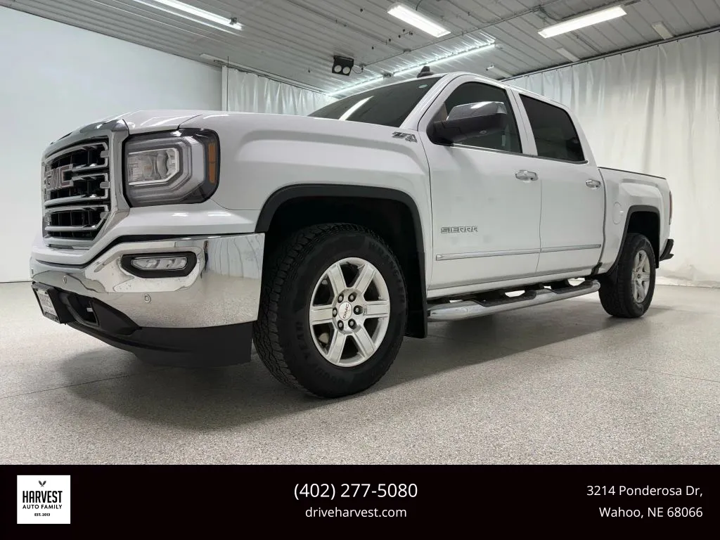 White 2018 GMC Sierra 1500 Crew Cab SLT Pickup 4D 5 3/4 ft for sale in Wahoo, NE