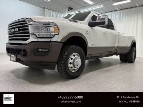 White 2024 Ram 3500 Crew Cab Longhorn Pickup 4D 8 ft for sale in Wahoo, NE