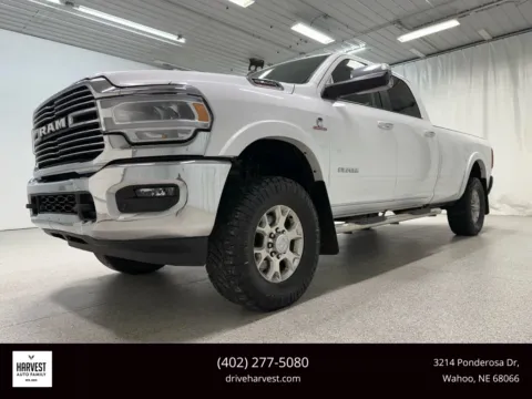 White 2019 Ram 3500 Crew Cab Laramie Pickup 4D 8 ft for sale in Wahoo, NE
