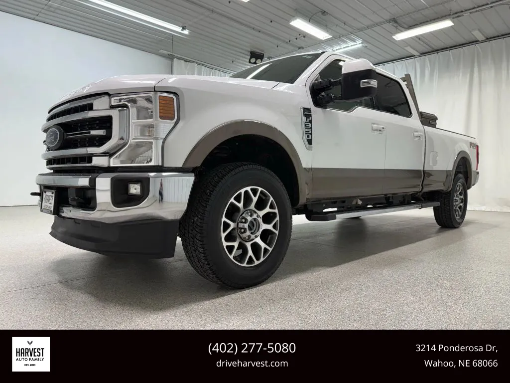 White 2021 Ford F350 Super Duty Crew Cab Lariat Pickup 4D 8 ft for sale in Wahoo, NE