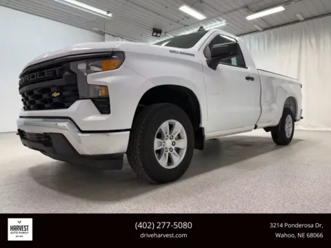 White 2024 Chevrolet Silverado 1500 Regular Cab Work Truck Pickup 2D 8 ft for sale in Wahoo, NE