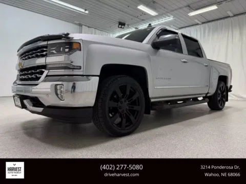Silver 2018 Chevrolet Silverado 1500 Crew Cab LTZ Pickup 4D 5 3/4 ft for sale in Wahoo, NE