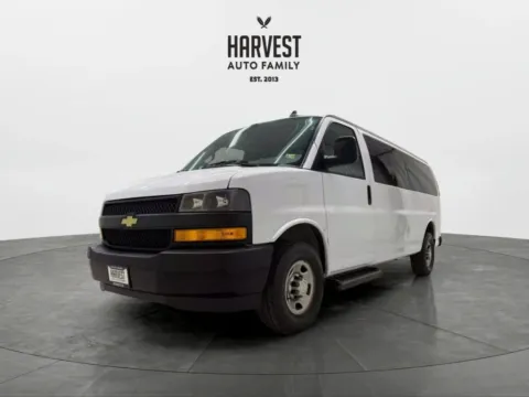 White 2022 Chevrolet Express 3500 Passenger LS Extended Van 3D for sale in Wahoo, NE