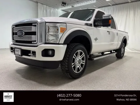 White 2016 Ford F250 Super Duty Crew Cab Platinum Pickup 4D 6 3/4 ft for sale in Wahoo, NE