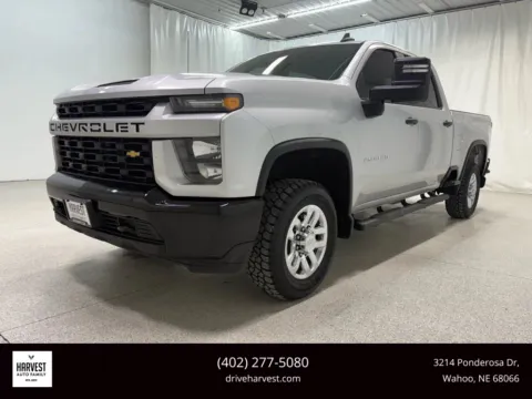 Silver 2021 Chevrolet Silverado 2500 HD Crew Cab Custom Pickup 4D 6 1/2 ft for sale in Wahoo, NE