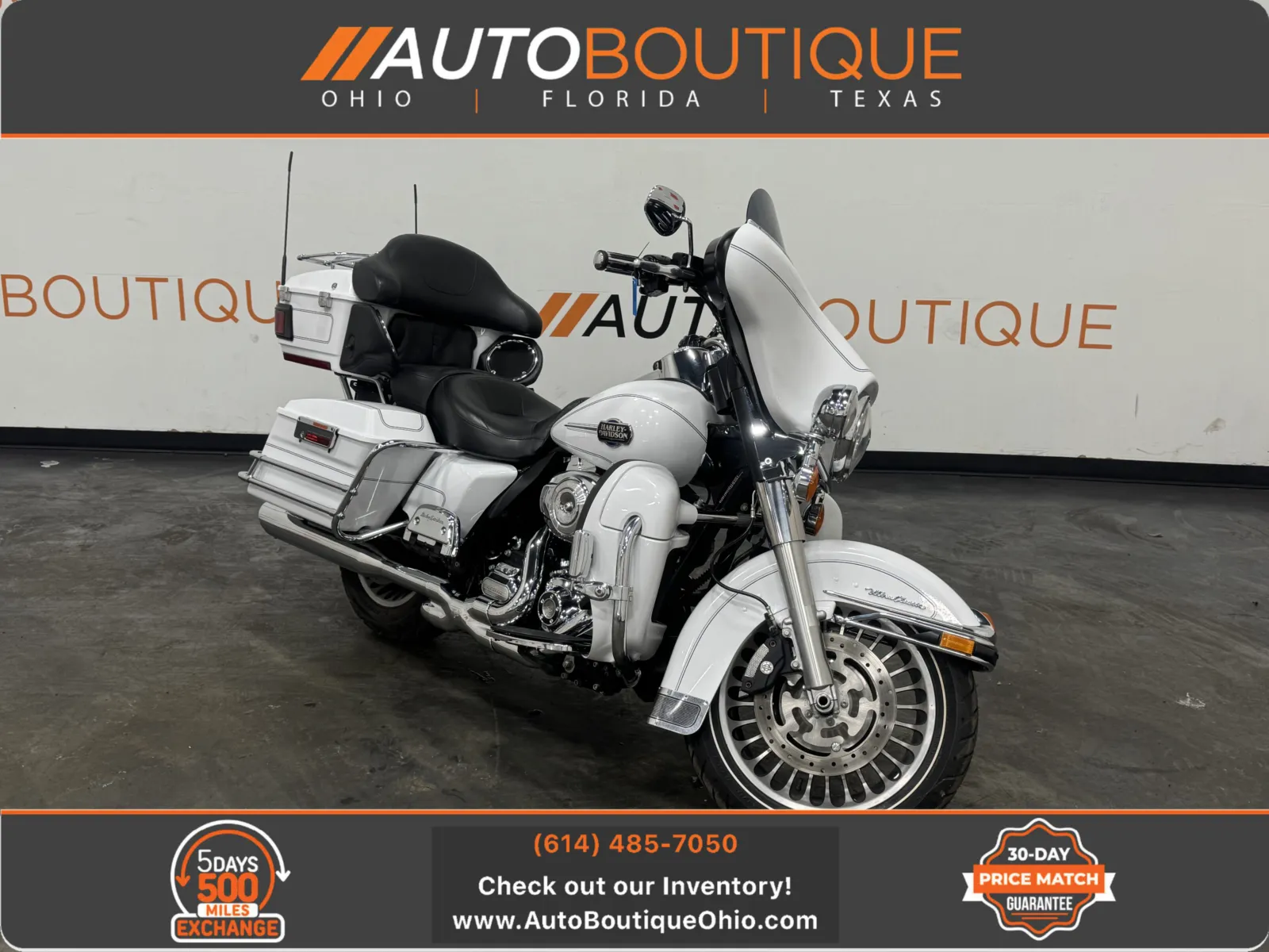 White 2013 HARLEY DAVIDSON ULTRA CLASSIC FLHTCU for sale in Columbus, OH
