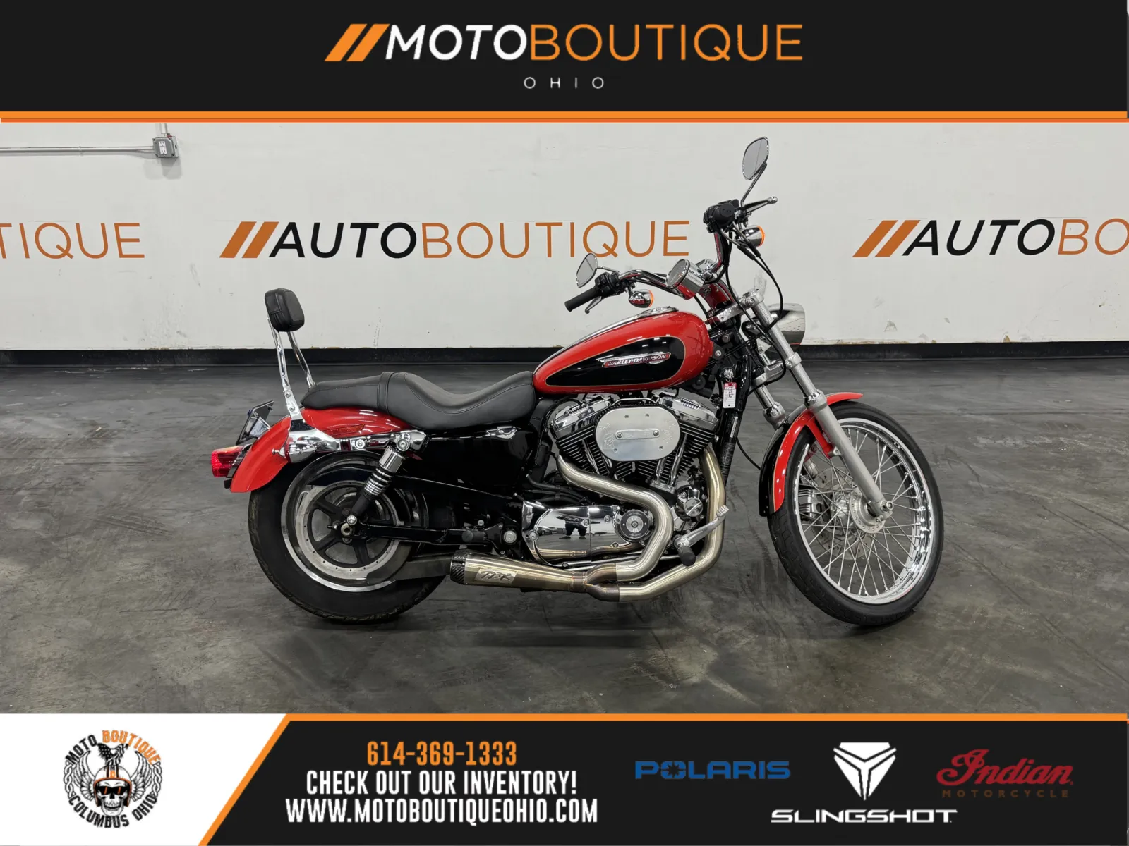 Red 2010 HARLEY DAVIDSON XL1200C 1200 Custom for sale in Columbus, OH