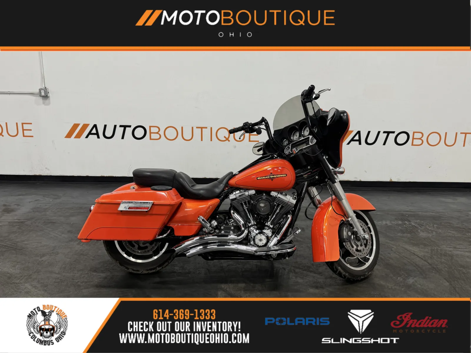 Orange 2012 HARLEY DAVIDSON STREET GLIDE FLHX for sale in Columbus, OH