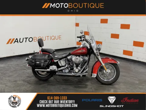 Red 2008 HARLEY DAVIDSON HERITAGE SOFTAIL CLASSIC ANNIVERSARY FLSTC for sale in Columbus, OH