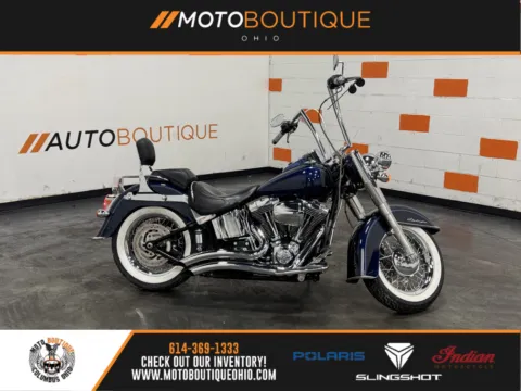 Blue 2014 HARLEY DAVIDSON SOFTAIL DELUXE FLSTN for sale in Columbus, OH