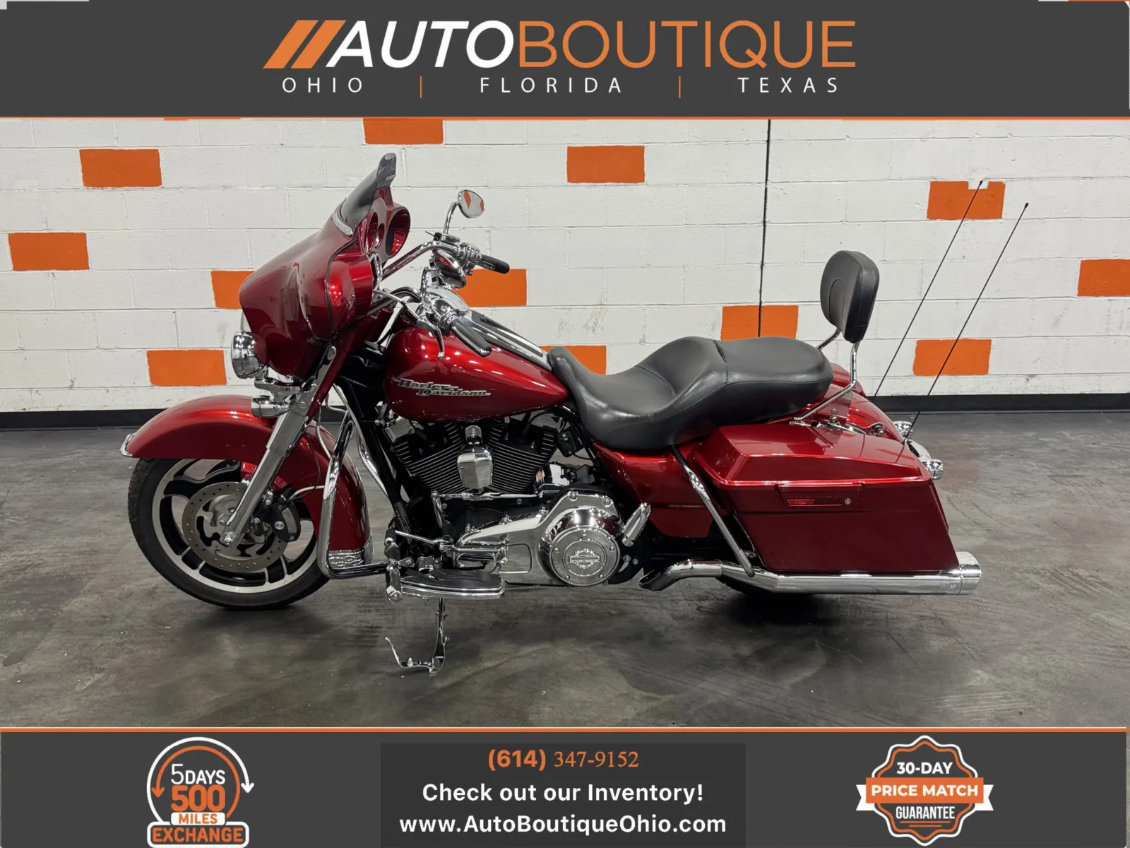 Red 2012 HARLEY DAVIDSON STREET GLIDE FLHX for sale in Columbus, OH