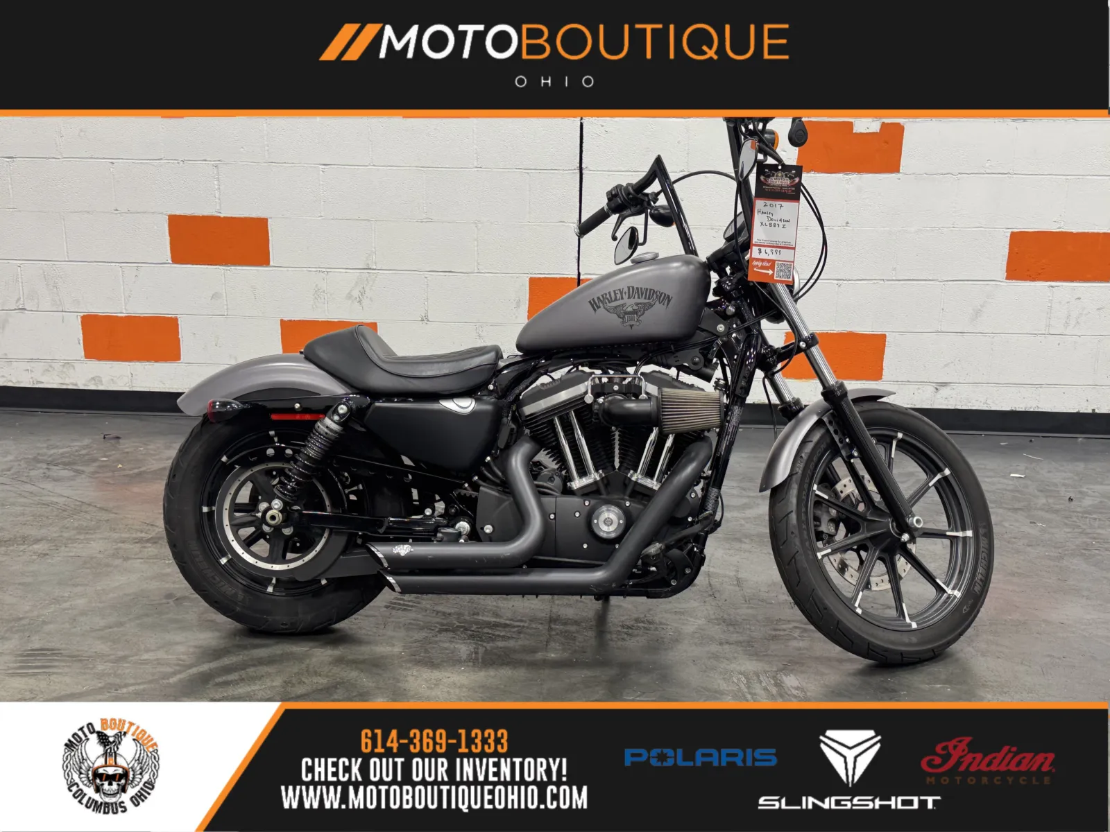 Gray 2017 HARLEY DAVIDSON 883 IRON XL883N for sale in Columbus, OH