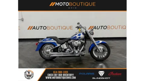 Blue 2003 HARLEY DAVIDSON FAT BOY Fat Boy for sale in Columbus, OH