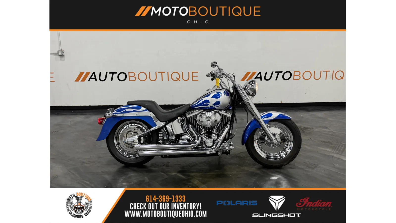 Blue 2003 HARLEY DAVIDSON FAT BOY Fat Boy for sale in Columbus, OH
