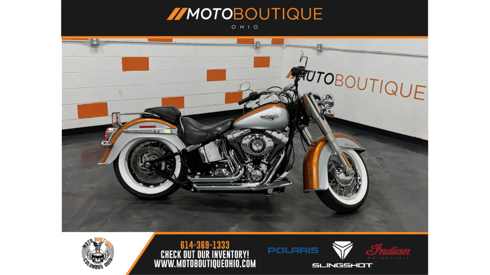 Orange 2014 HARLEY DAVIDSON SOFTAIL DELUXE FLSTN for sale in Columbus, OH