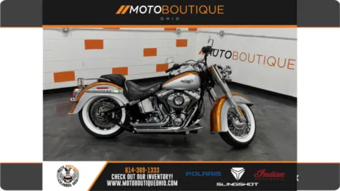 Orange 2014 HARLEY DAVIDSON SOFTAIL DELUXE FLSTN for sale in Columbus, OH