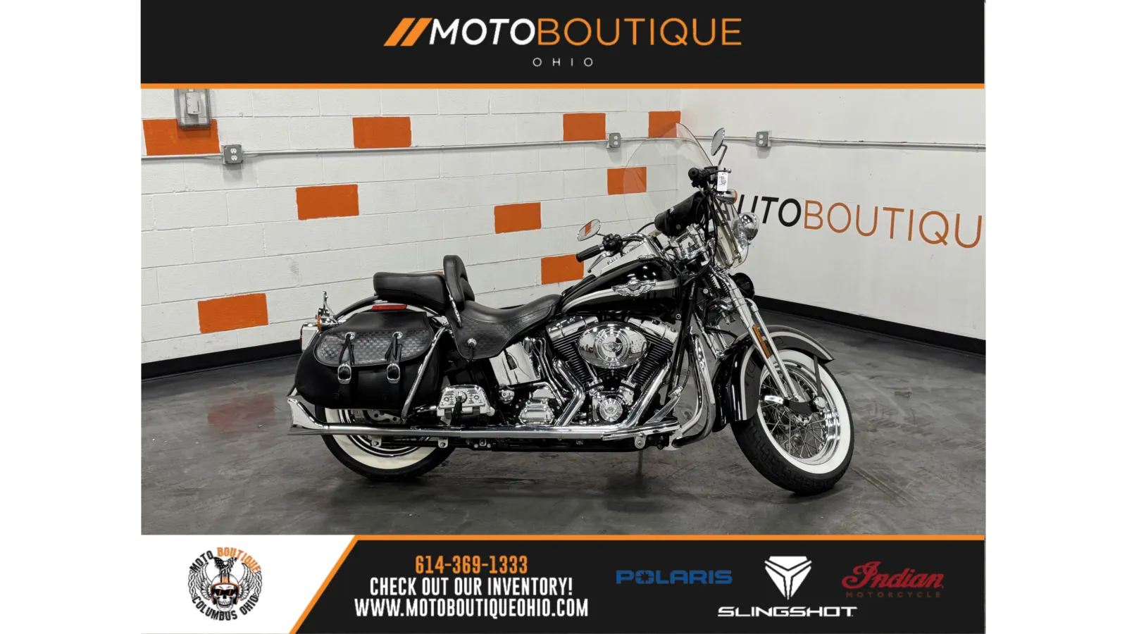 Black 2003 HARLEY DAVIDSON HERITAGE SPRINGER FLSTS for sale in Columbus, OH