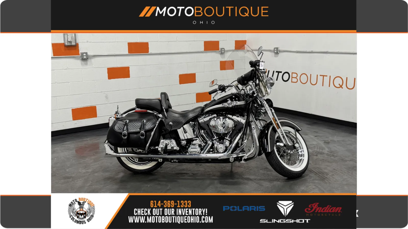 Black 2003 HARLEY DAVIDSON HERITAGE SPRINGER FLSTS for sale in Columbus, OH