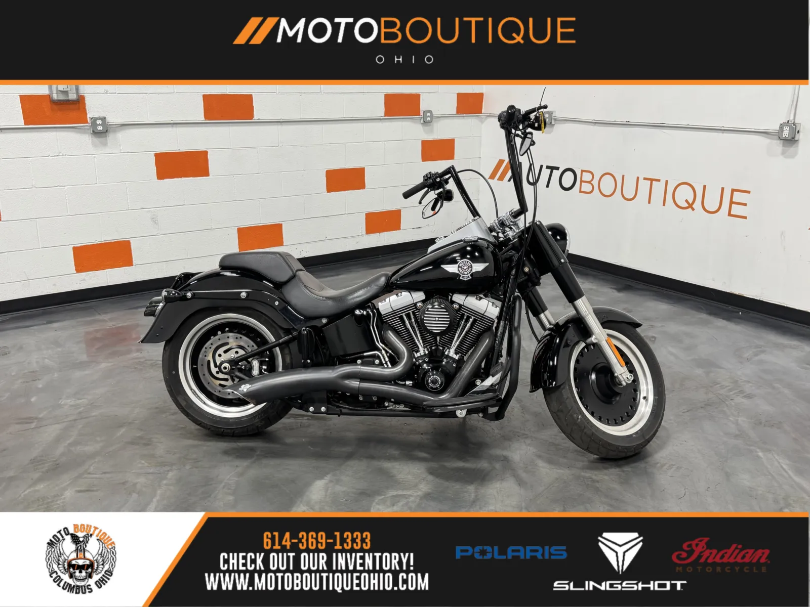 Black 2015 HARLEY DAVIDSON FAT BOY LO FLSTFB for sale in Columbus, OH