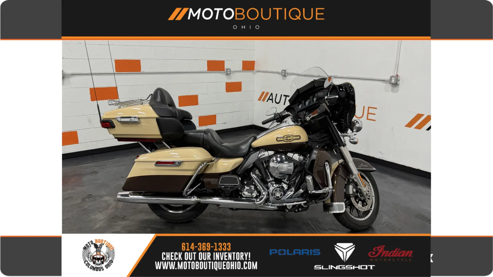 Beige 2014 HARLEY DAVIDSON ULTRA LIMITED FLHTK for sale in Columbus, OH