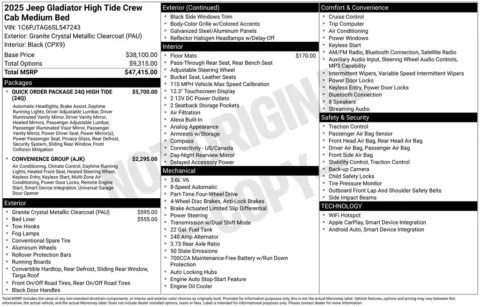 More photos of 2025 Jeep Gladiator at D3 Chrysler Dodge Jeep Ram, AR