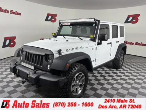 White 2015 Jeep Wrangler Unlimited Rubicon for sale in Des Arc, AR
