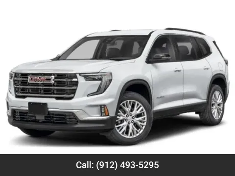 White 2025 GMC Acadia FWD Elevation for sale in Douglas, GA