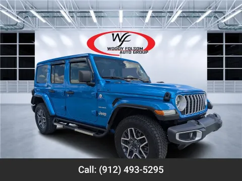 Blue 2024 Jeep Wrangler Sahara for sale in Douglas, GA