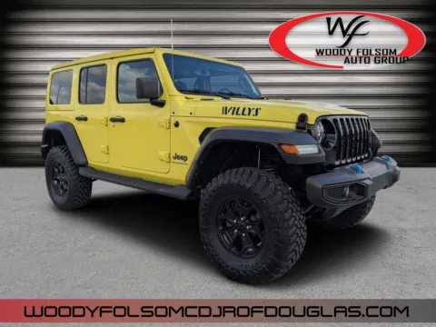 Yellow 2023 Jeep Wrangler 4xe Base 4xe for sale in Douglas, GA