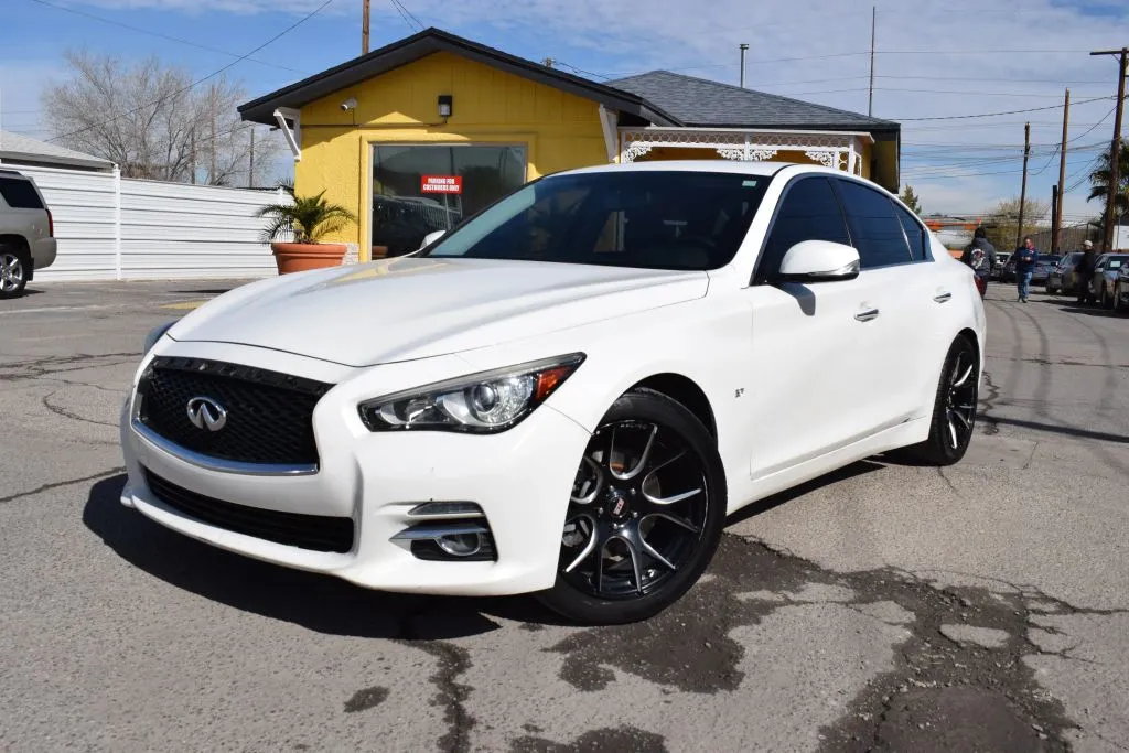 White 2015 INFINITI Q50 3.7 Premium Sedan 4D for sale in El Paso, TX